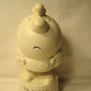 1972 Ziggy 6" Hard Rubber Statue: 'Go Ahead, Everybody Else Does' w/ label